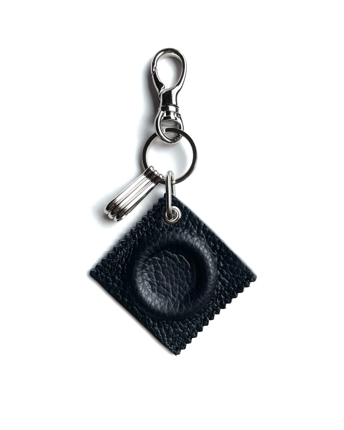 SHRINK LEATHER CONDOM KEYRING